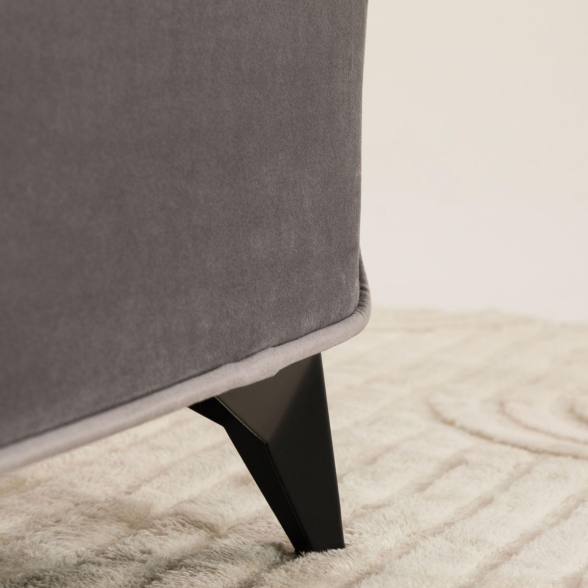 IDIMEX Lit double RAVELLO 140 x 190 cm, revêtement en tissu