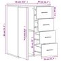 Voir la diapositive 6 : VIDAXL Buffet blanc 59x39x80 cm bois d'ingenierie