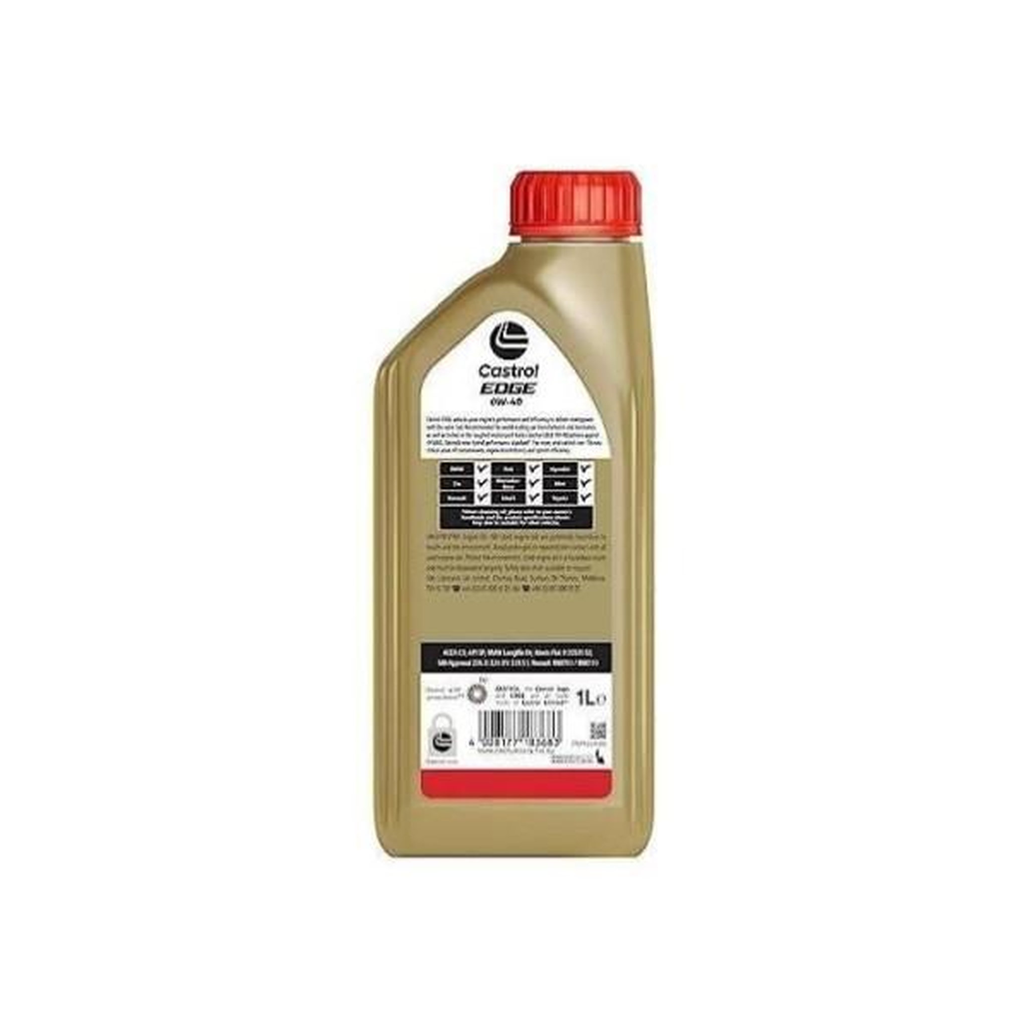 Voir la diapositive 3 : CASTROL Huile moteur - CASTROL - EDGE 0W-40 - 1L