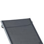 Voir la diapositive 5 : OUTSUNNY Bain de soleil transat - chaise longue - design contemporain - dossier inclinable multi-positions - métal époxy textilène noir - dim. 170 x 58 x 97 cm