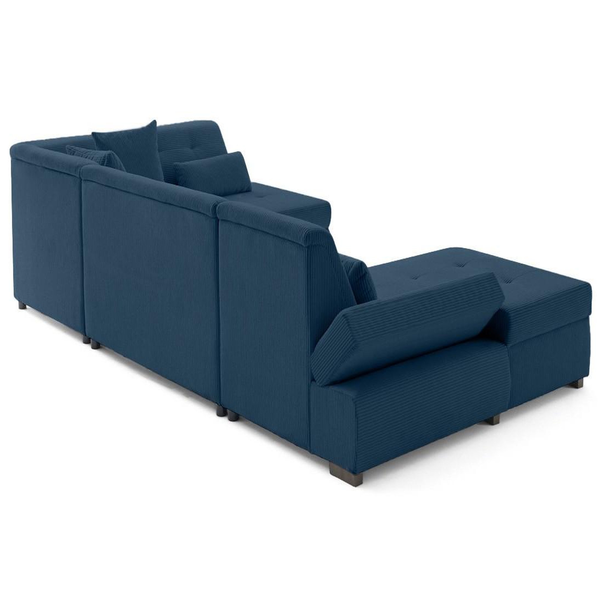 Voir la diapositive 5 : LISA DESIGN Vermont s - canapé panoramique d'angle droit 7 places en velours côtelé