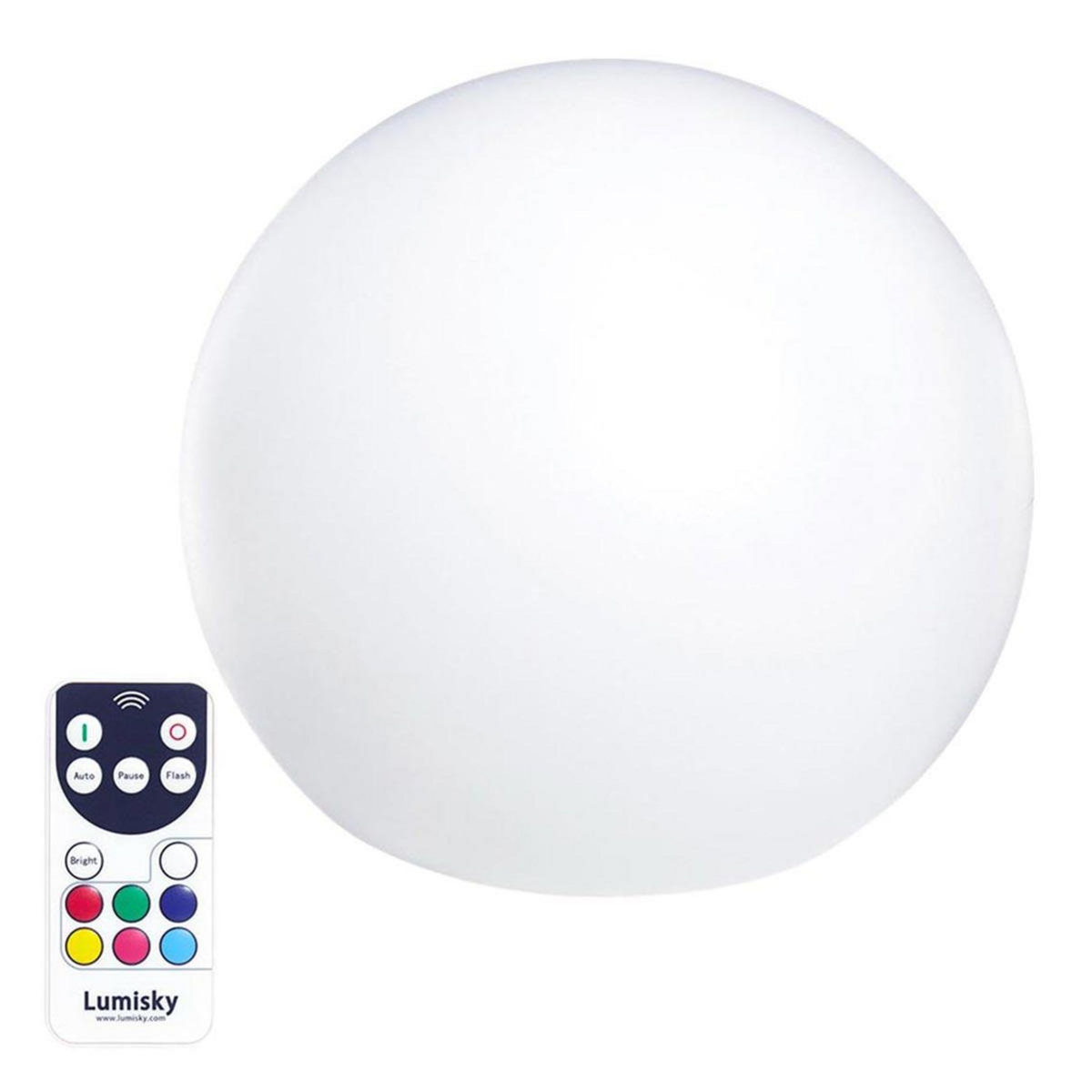 Lumisky Boule lumineuse sans fil BOBBY Multicolore Polyéthylène D30CM