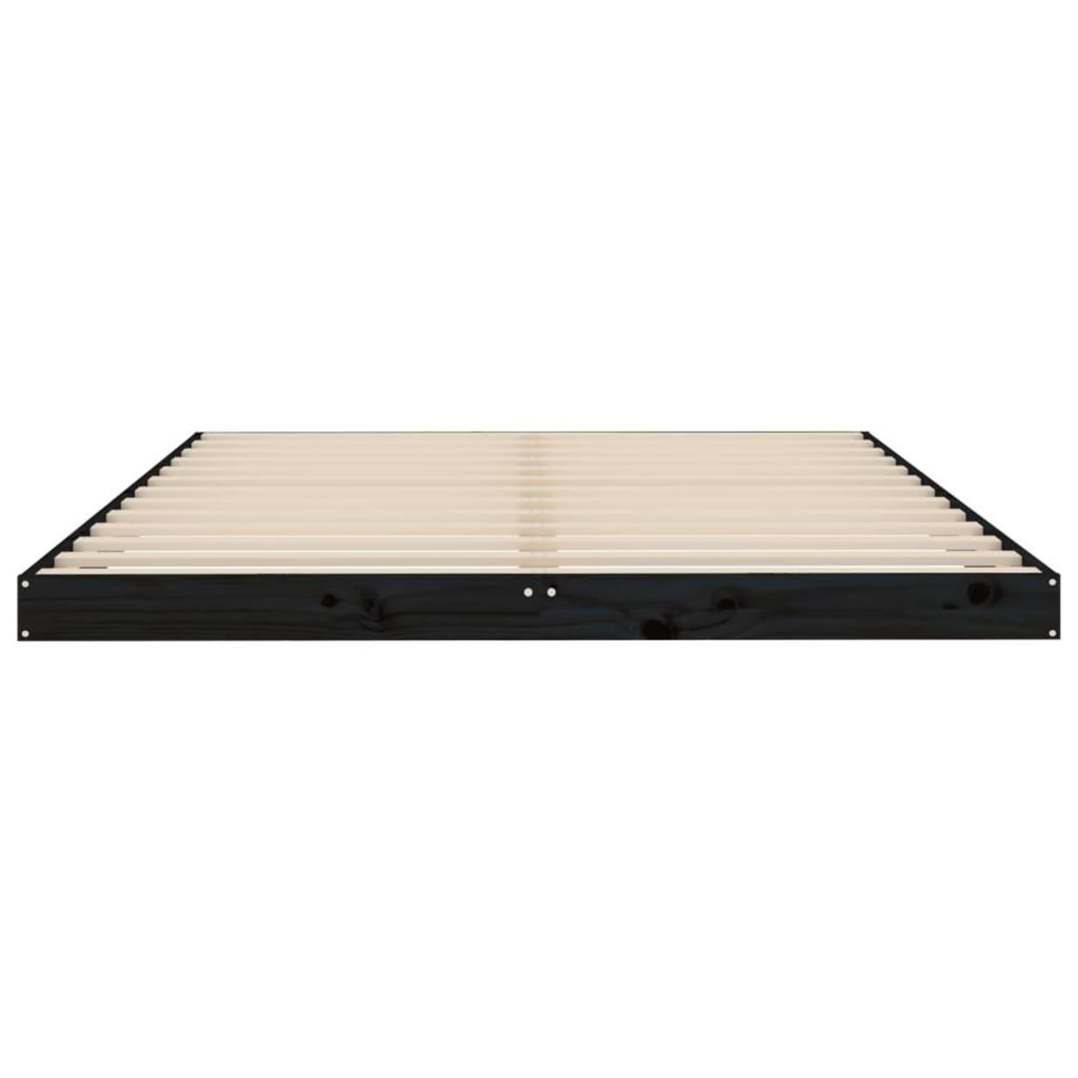 VIDAXL Cadre de lit sans matelas noir 140x190 cm bois de pin massif