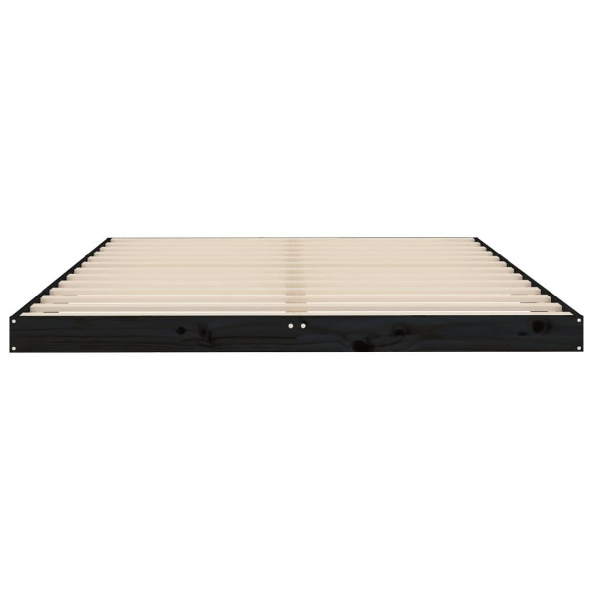 VIDAXL Cadre de lit sans matelas noir 140x190 cm bois de pin massif