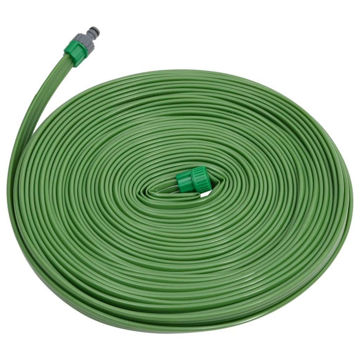 VIDAXL Tuyau d'arrosage a 3 tubes vert 22,5 m PVC