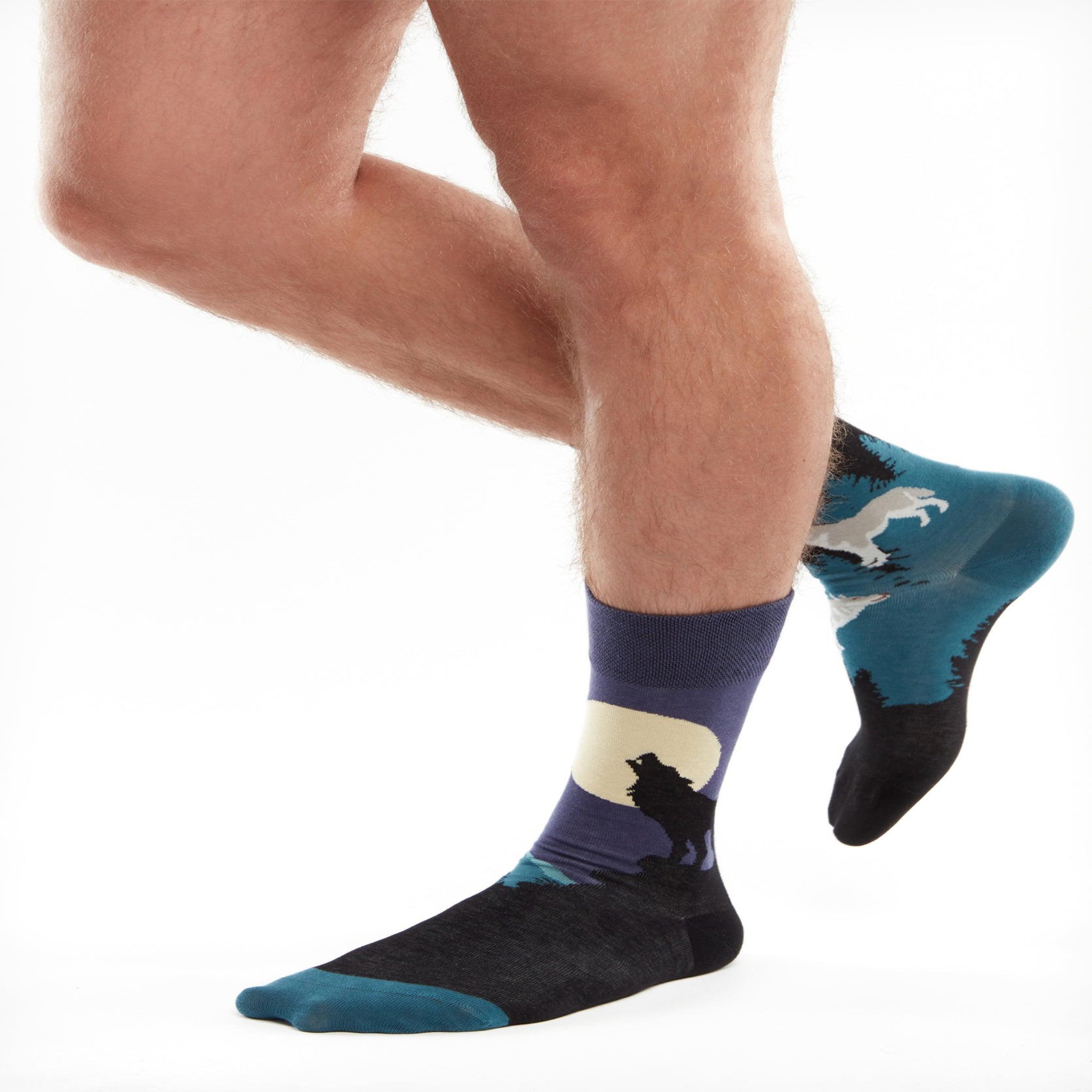 Voir la diapositive 2 : DEDOLES Chaussettes loup à la lune