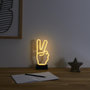 Voir la diapositive 3 : Paris Prix Lampe LED Effet Néon  Peace  21cm Blanc
