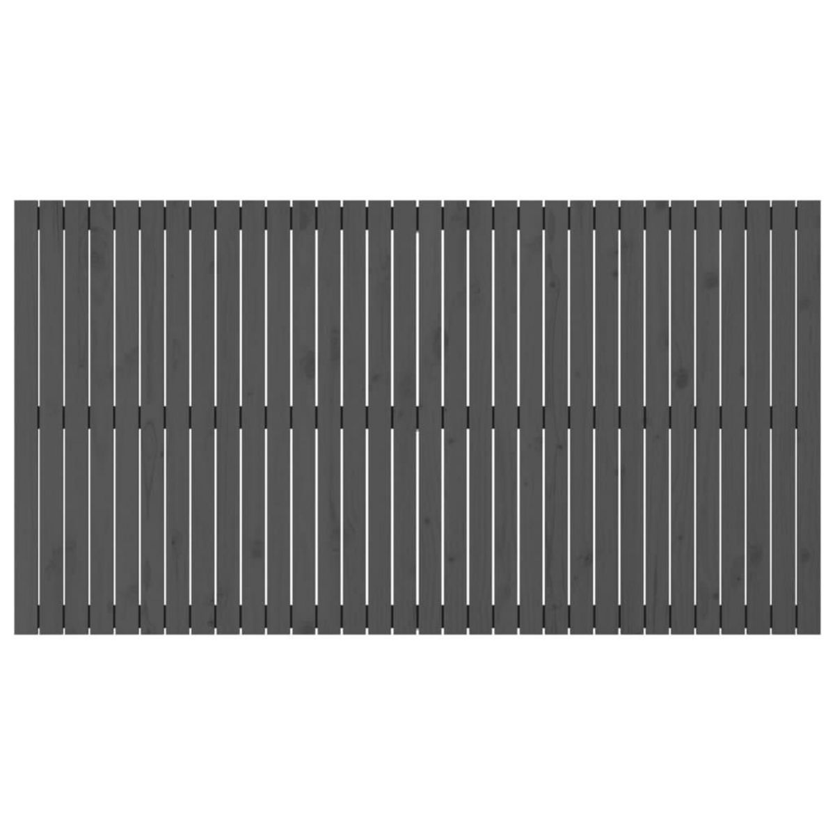 VIDAXL Tete de lit murale Gris 204x3x110 cm Bois massif de pin