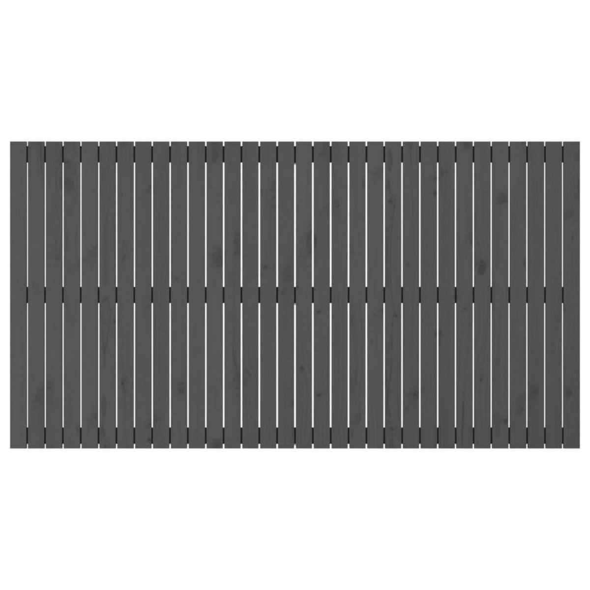 VIDAXL Tete de lit murale Gris 204x3x110 cm Bois massif de pin