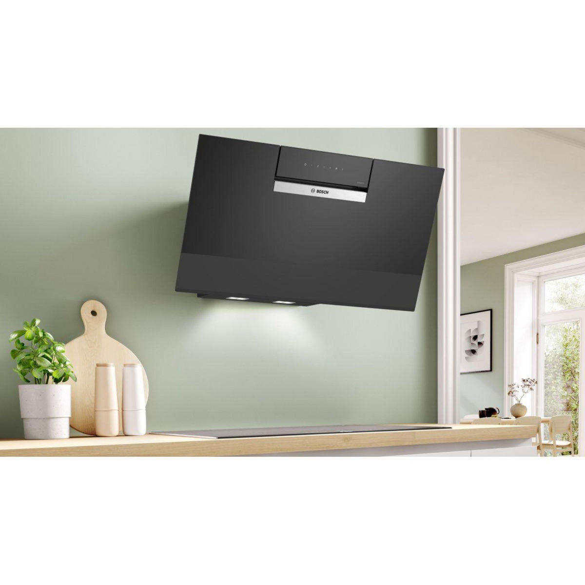 BOSCH Hotte décorative murale inclinée DWJ87FN6SF