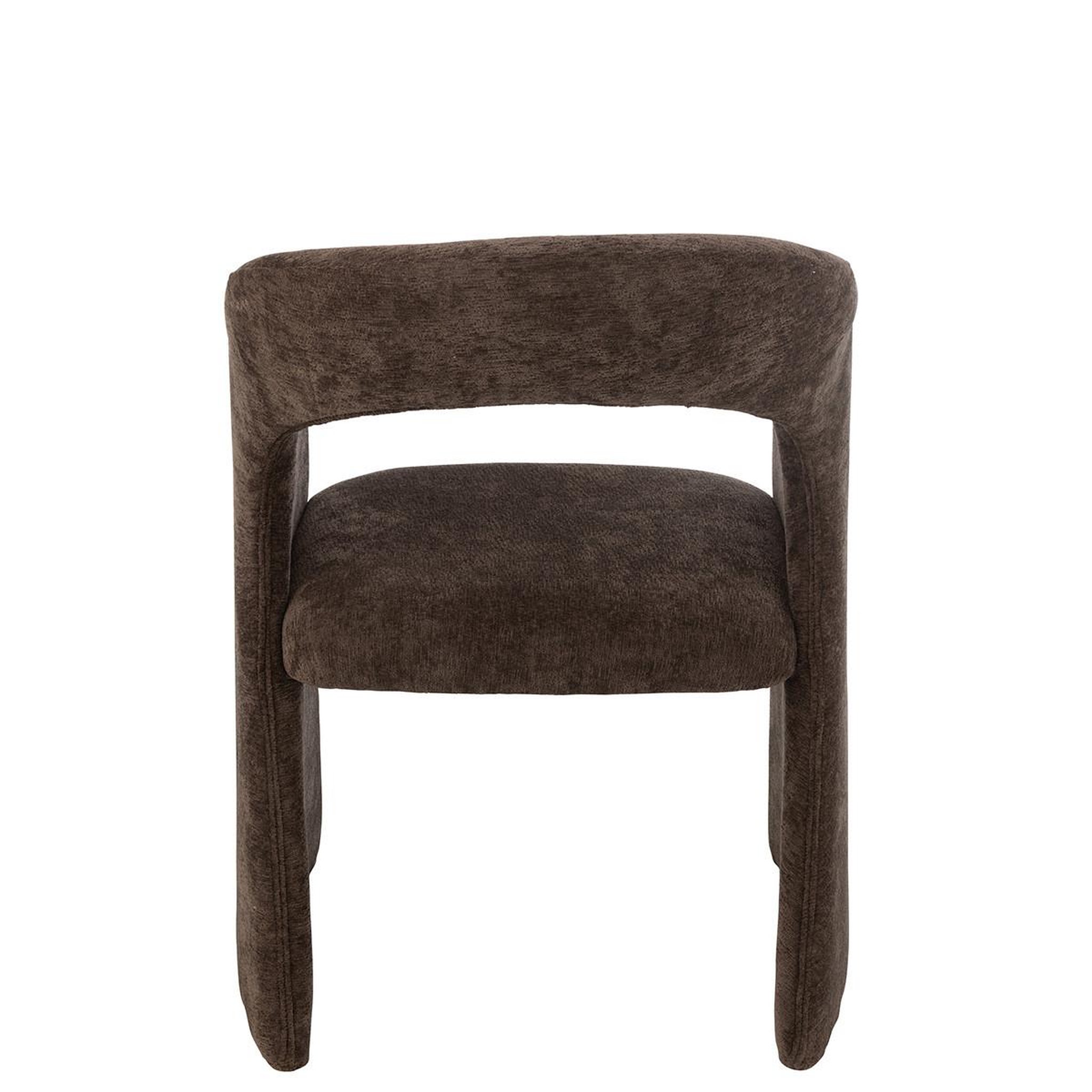 Voir la diapositive 3 : J-LINE Fauteuil design  anise  86cm marron foncé