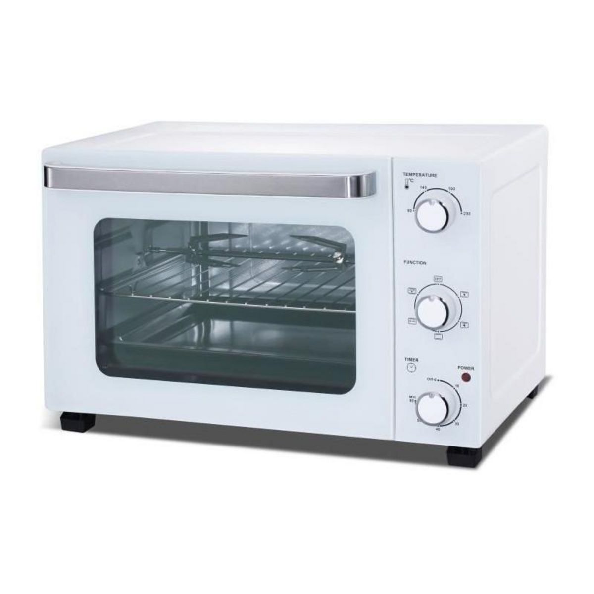 CONTINENTAL EDISON CONTINENTAL EDISON CEMF35W - Minifour electrique 35L blanc  - 1500W - Rotissoire, Convection naturelle