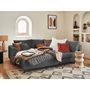Voir la diapositive 2 : LISA DESIGN Rune - canapé d'angle droit - 4 places - avec pouf d'appoint - en tissu bouclette