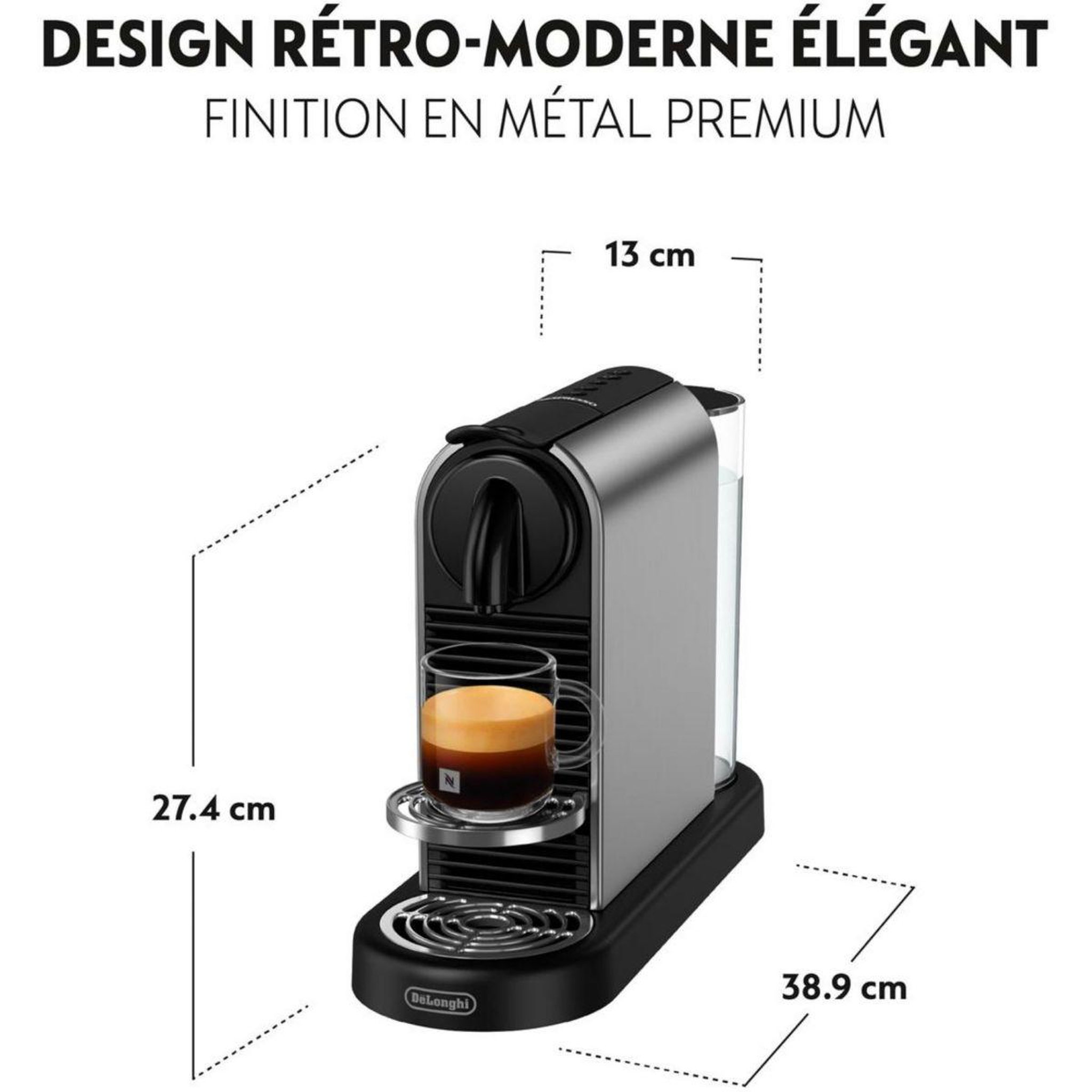 Voir la diapositive 4 : DELONGHI Nespresso citiz platinium titane en220.t