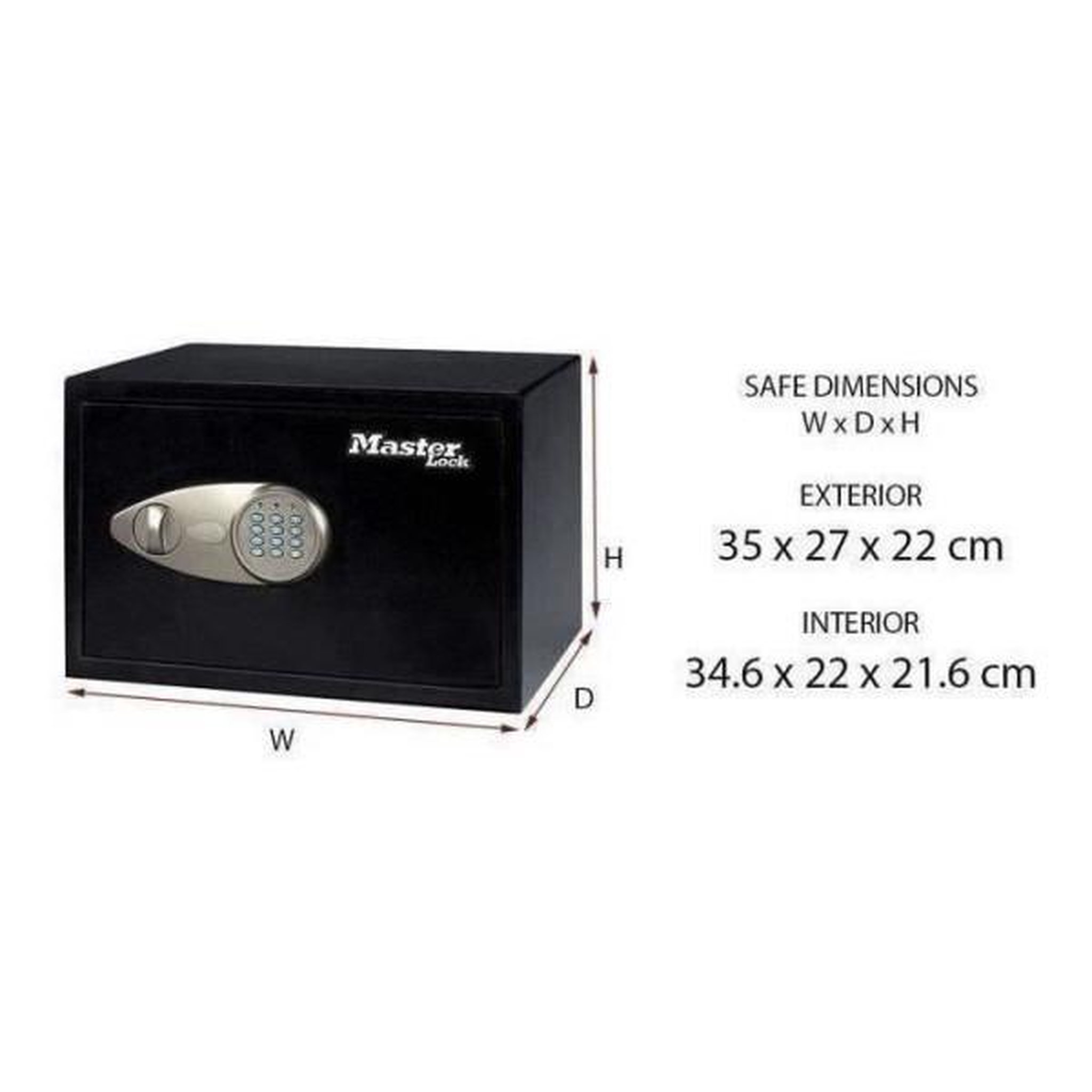 Voir la diapositive 3 : Master lock Master lock coffre fort - format m - 22,0 x 35,0x 27 cm