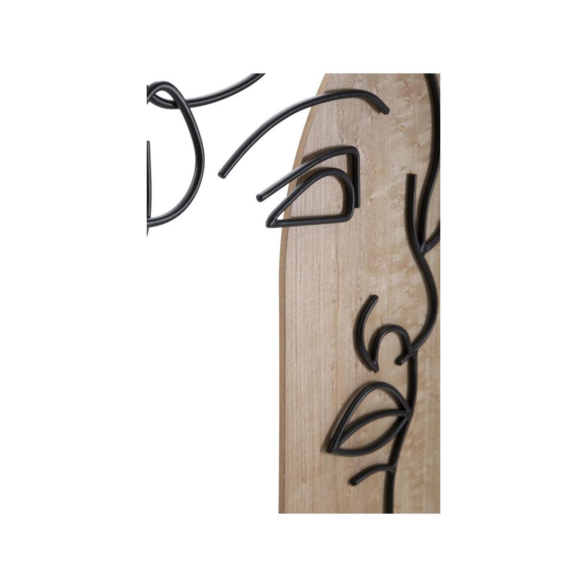 Voir la diapositive 4 : Paris Prix Décoration murale encadrée  david profil  80cm naturel & noir