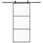 Voir la diapositive 2 : VIDAXL Porte coulissante kit de quincaillerie noir 90x205 cm verre ESG