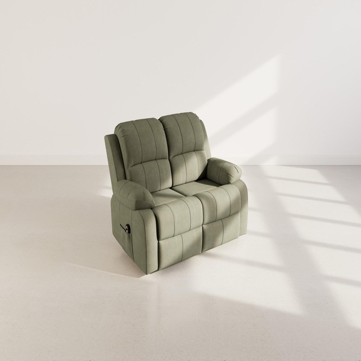 BEST MOBILIER Armand - canapé 2 places relax électrique en velours côtelé