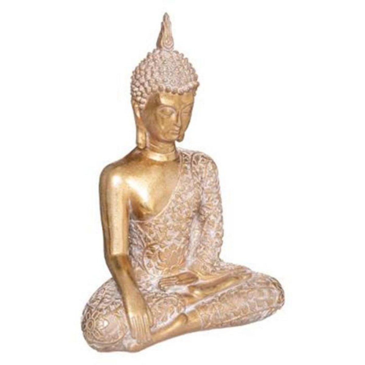ATMOSPHERA Statuette Déco  Bouddha Assis  31cm Or