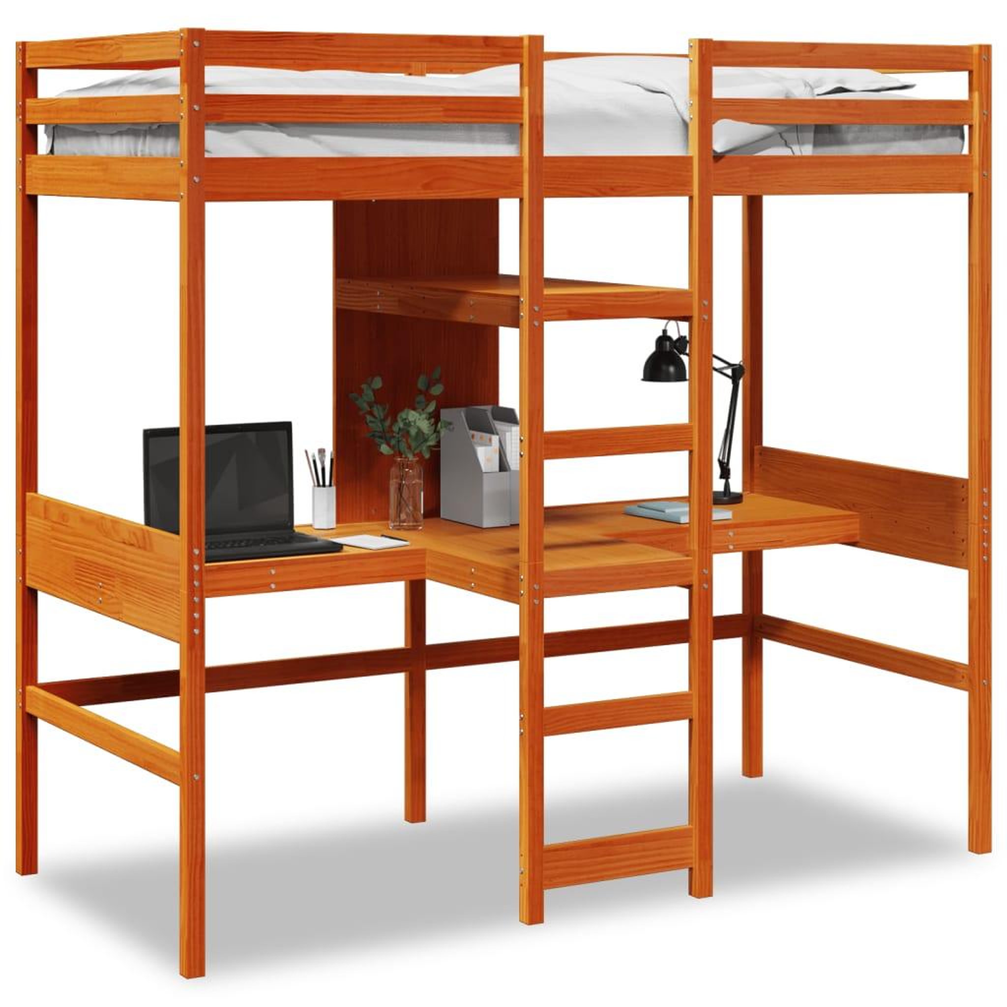 Voir la diapositive 2 : VIDAXL Cadre de lit superpose sans matelas 80x200cm bois de pin massif