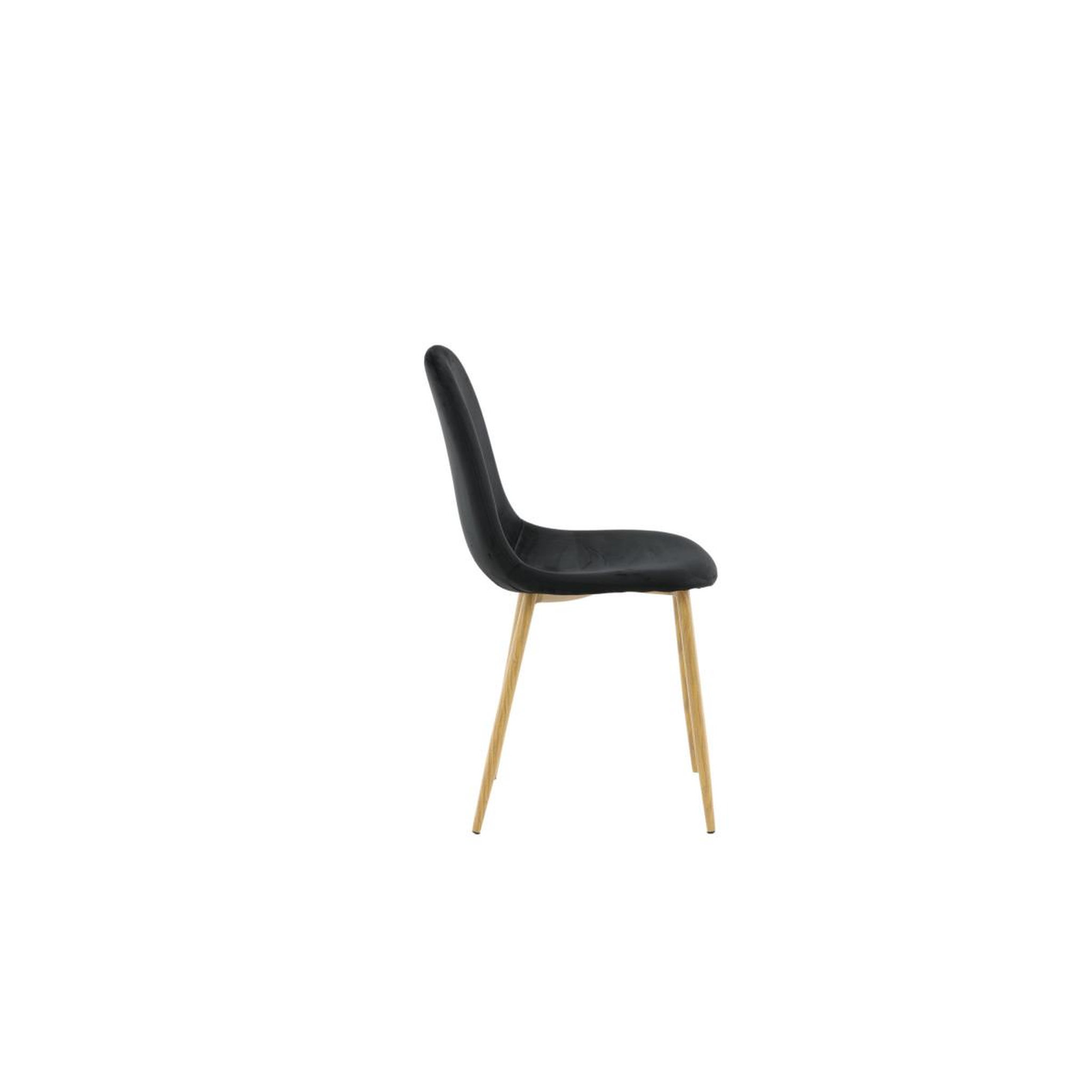 Voir la diapositive 2 : Paris Prix Chaise design en velours  polar  94cm noir