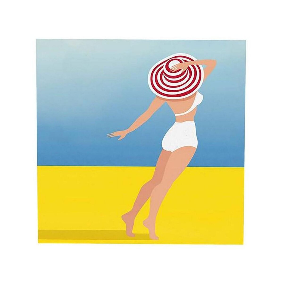 OSTARIA Ensemble de 4 tableaux sur toile imprimée 28x28 cm Baigneuse