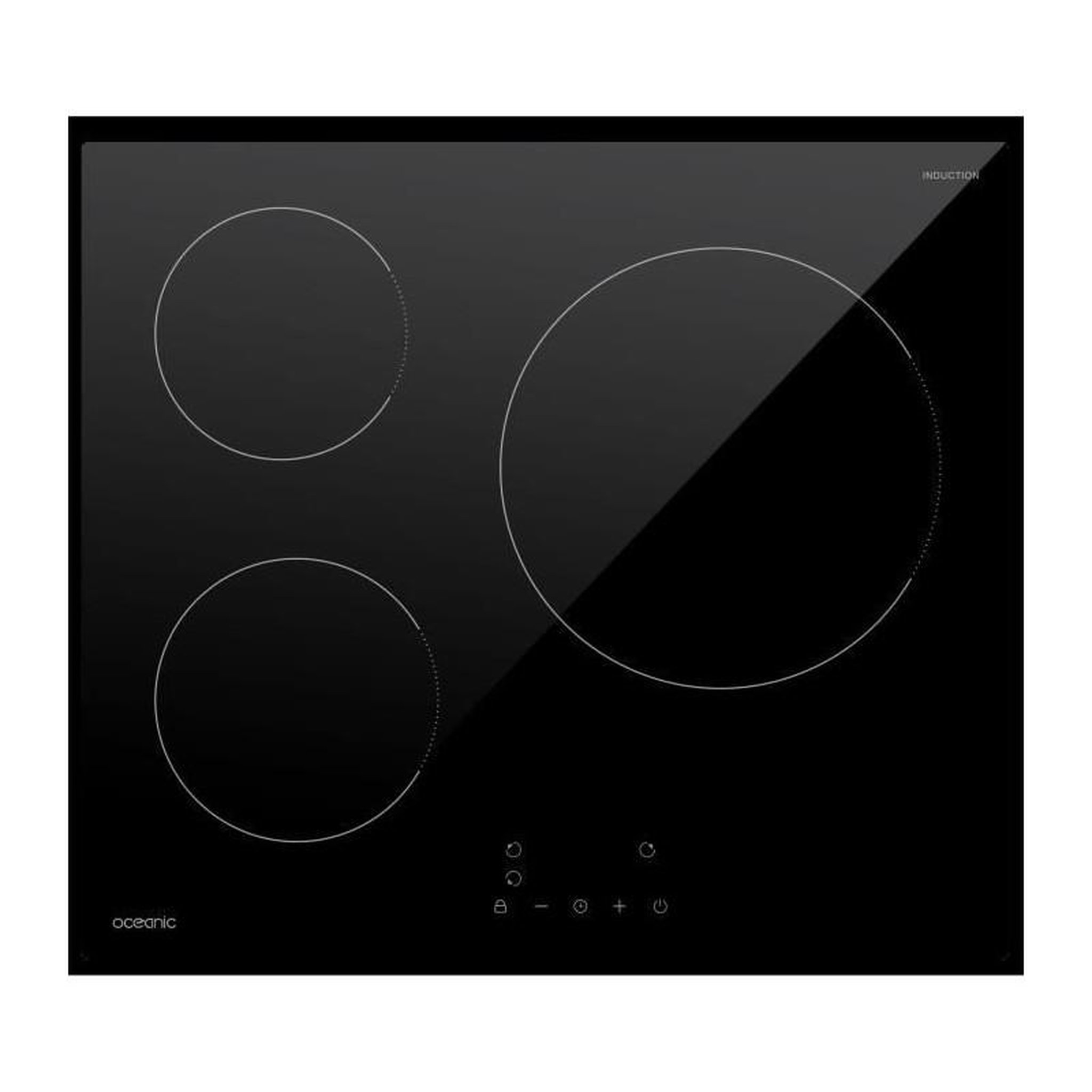 OCEANIC Table de cuisson induction OCEANIC 3 foyers L60 x P52 cm OCEATI3Z7B