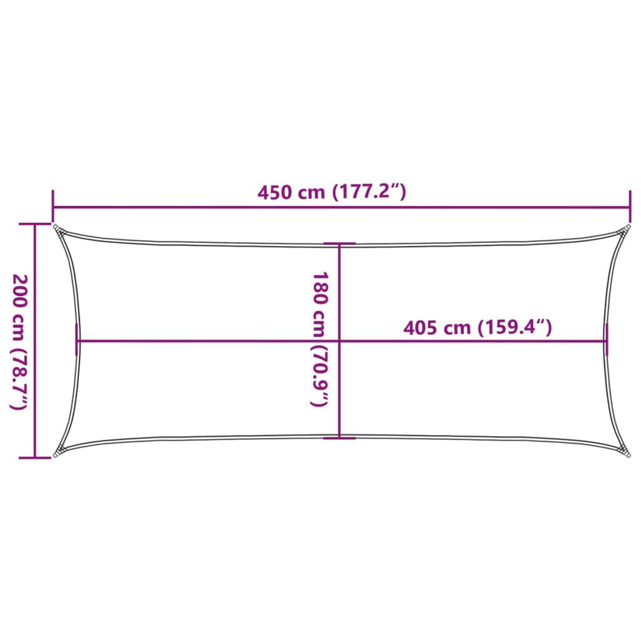 Voir la diapositive 6 : VIDAXL Voile d'ombrage 160 g/m^2 Terre cuite 2x4,5 m PEHD