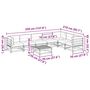 Voir la diapositive 6 : VIDAXL Salon de jardin 8 pcs avec coussins bois de pin impregne