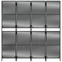 Voir la diapositive 5 : VIDAXL Cloison de separation 4 panneaux noir resine tressee