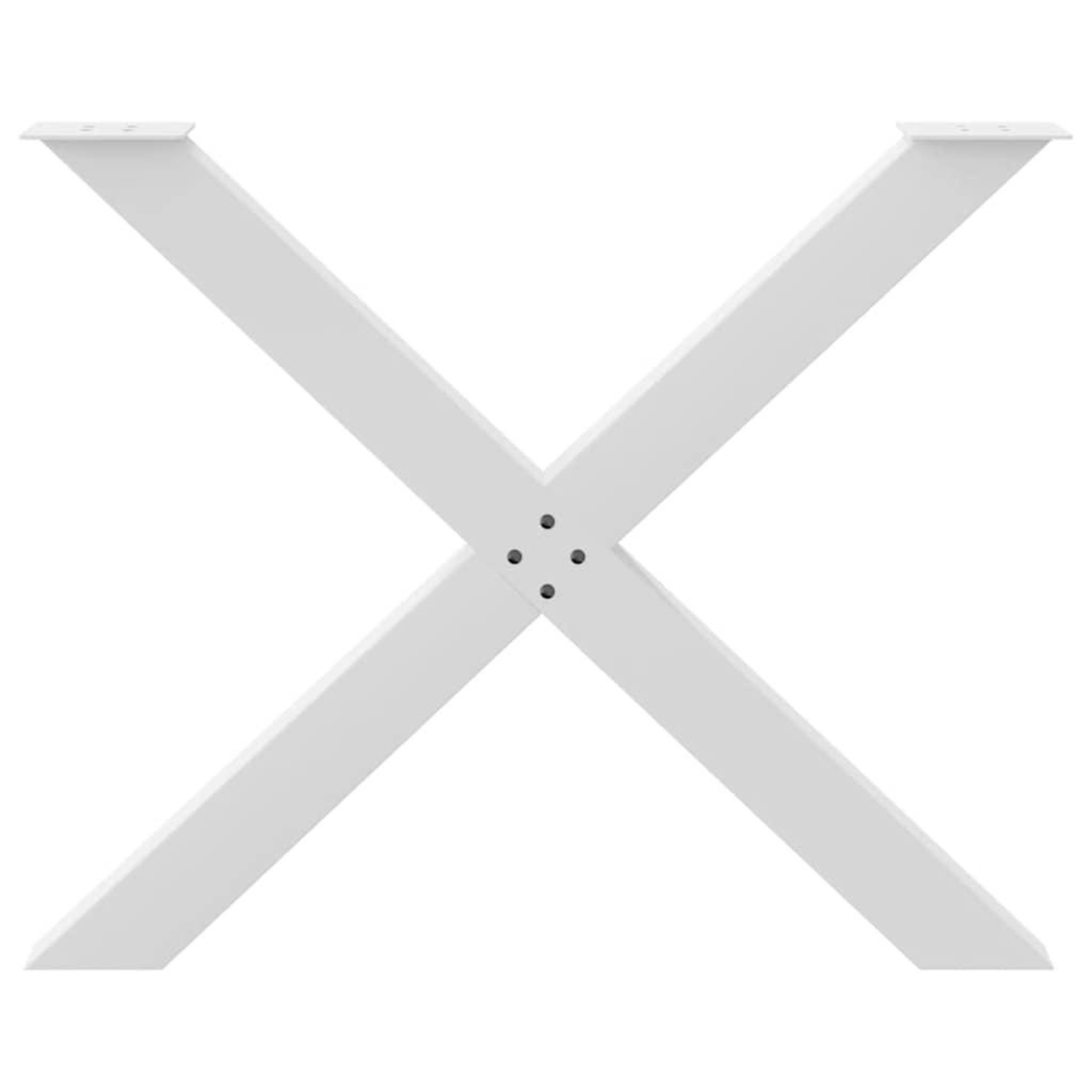 Voir la diapositive 5 : VIDAXL Pieds de table a manger forme de X 2 pcs blanc 90x(72-73) cm