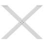 Voir la diapositive 5 : VIDAXL Pieds de table a manger forme de X 2 pcs blanc 90x(72-73) cm