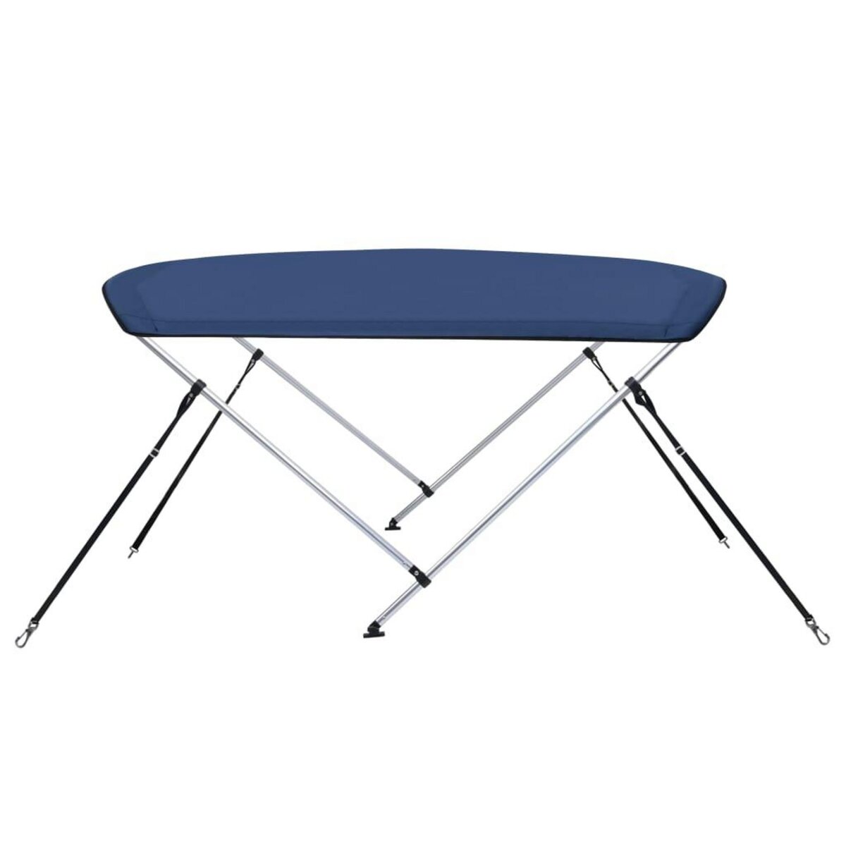 VIDAXL Auvent bimini a 2 arceaux Bleu marine 150x120x110 cm