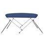 Voir la diapositive 4 : VIDAXL Auvent bimini a 2 arceaux Bleu marine 150x120x110 cm
