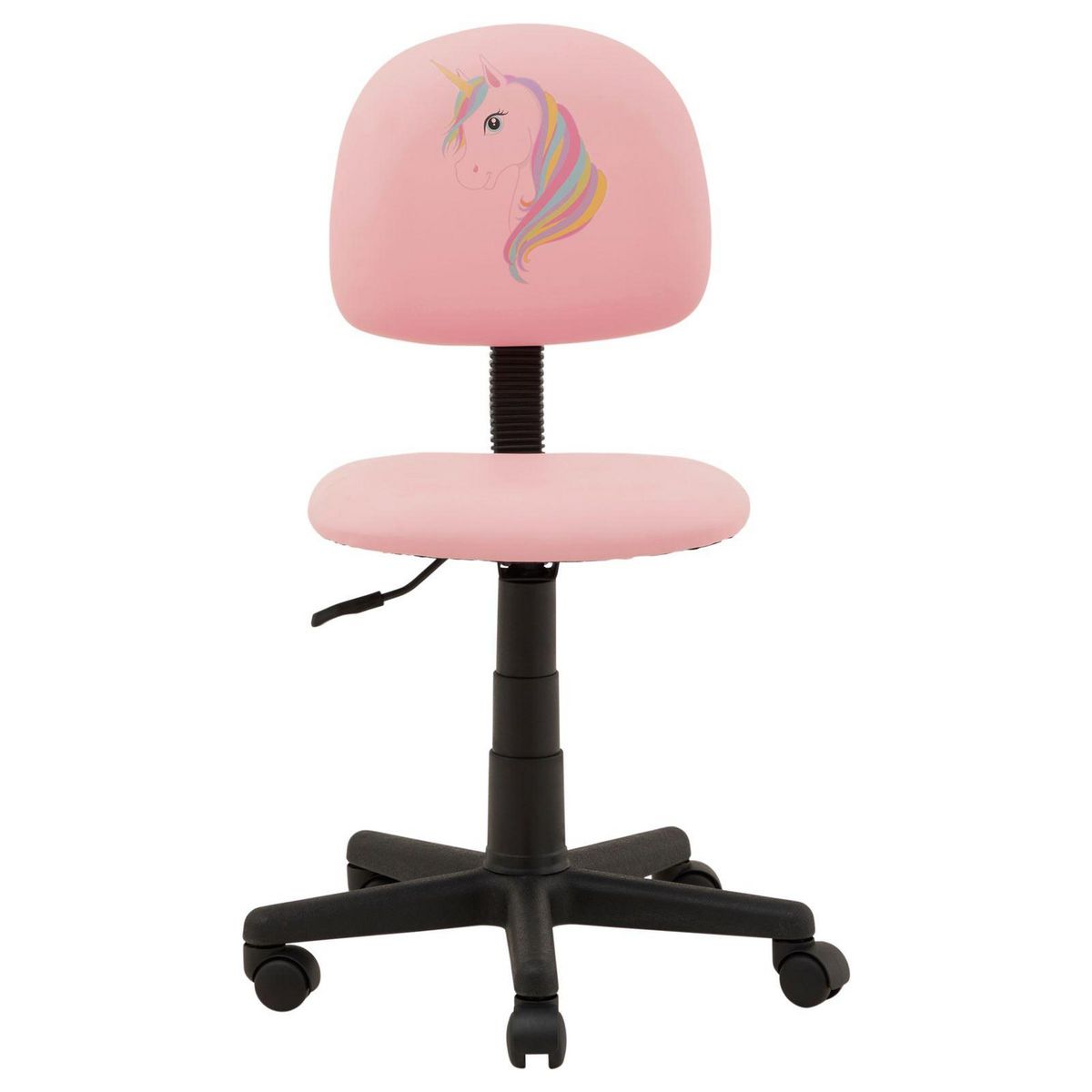 IDIMEX Chaise de bureau pour enfant UNICORN, rev&#xEA;tement synth&#xE9;tique avec motif licorne