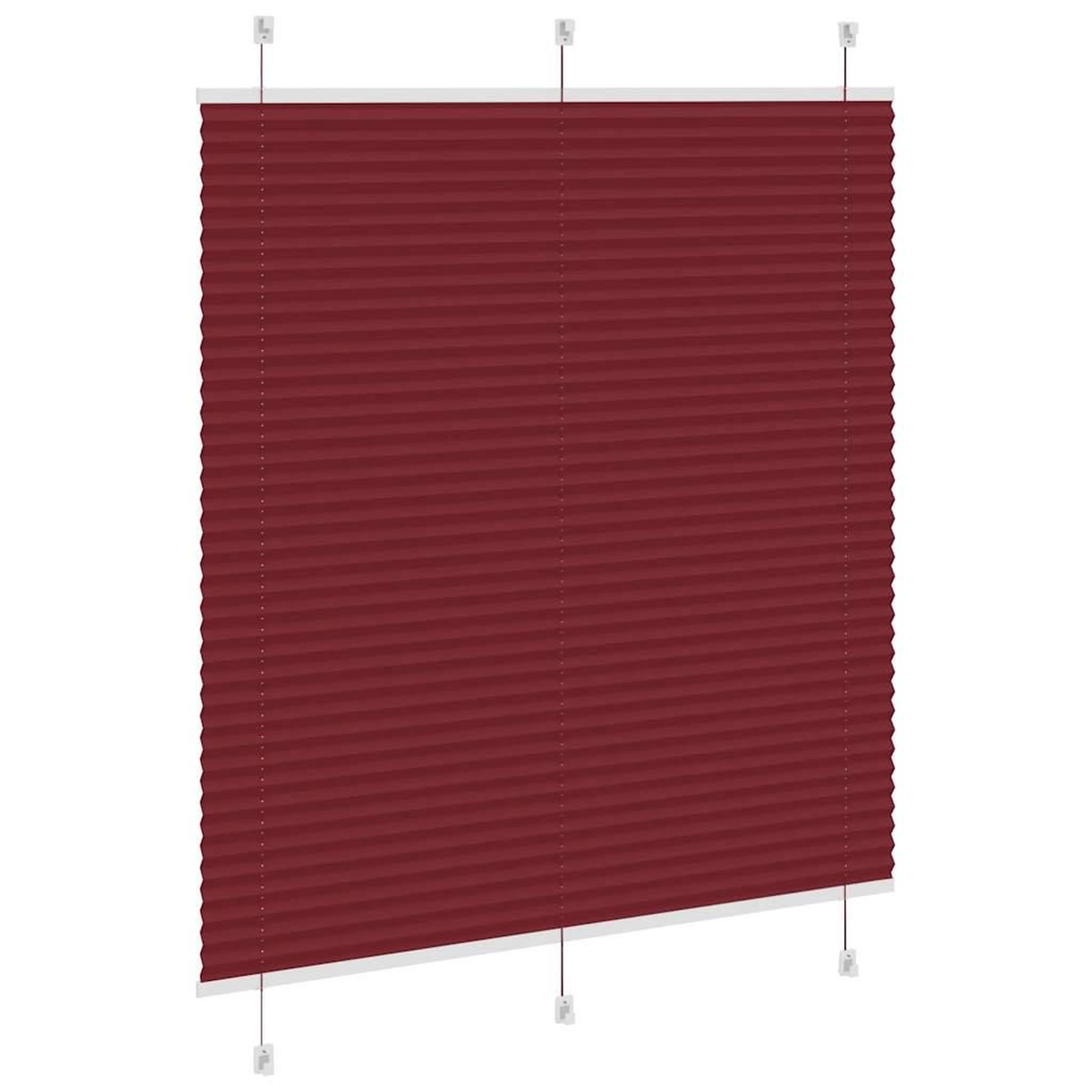 Voir la diapositive 4 : VIDAXL Store plisse rouge bordeaux 115x100 cm largeur du tissu 114,4cm