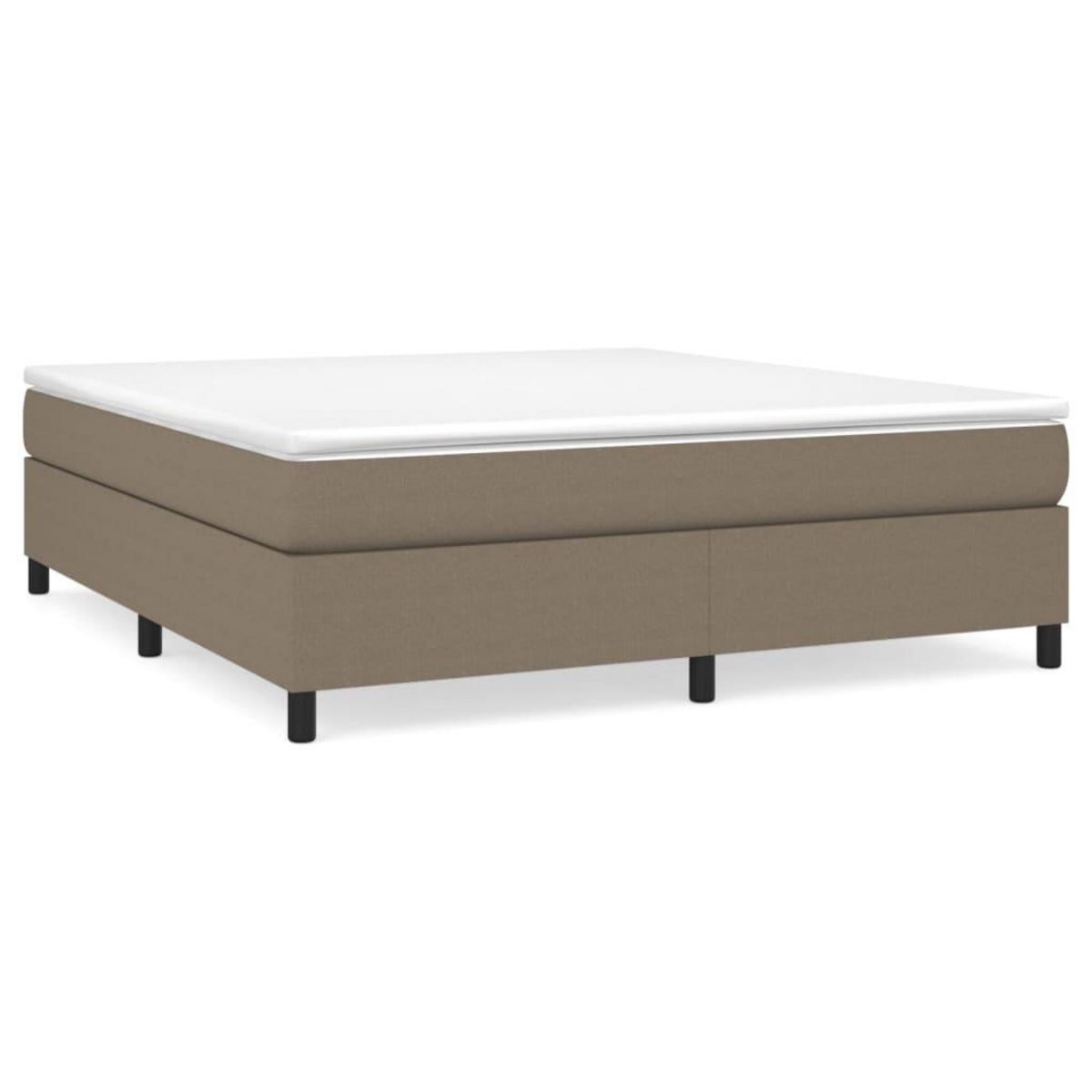 VIDAXL Cadre de lit sans matelas taupe 160x200 cm tissu