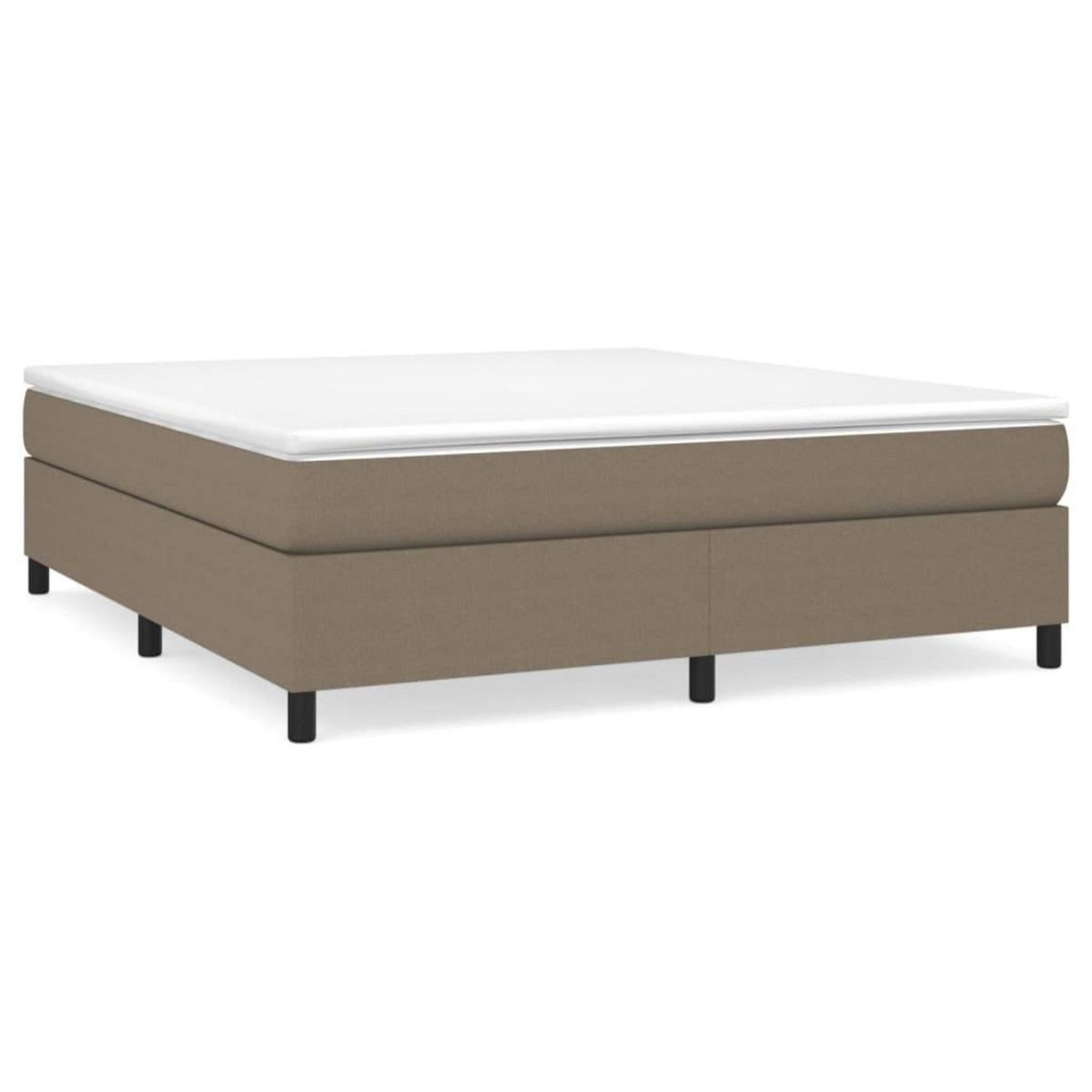 VIDAXL Cadre de lit sans matelas taupe 160x200 cm tissu
