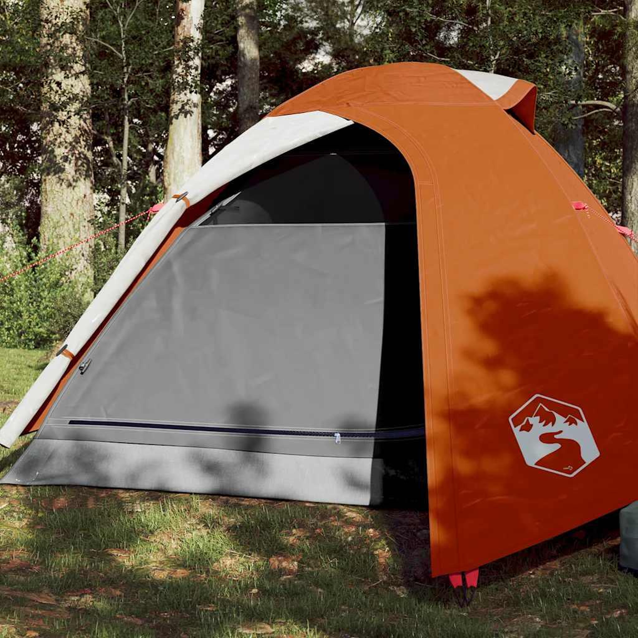 VIDAXL Tente de camping a dome 3 personnes orange impermeable