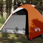 VIDAXL Tente de camping a dome 3 personnes orange impermeable