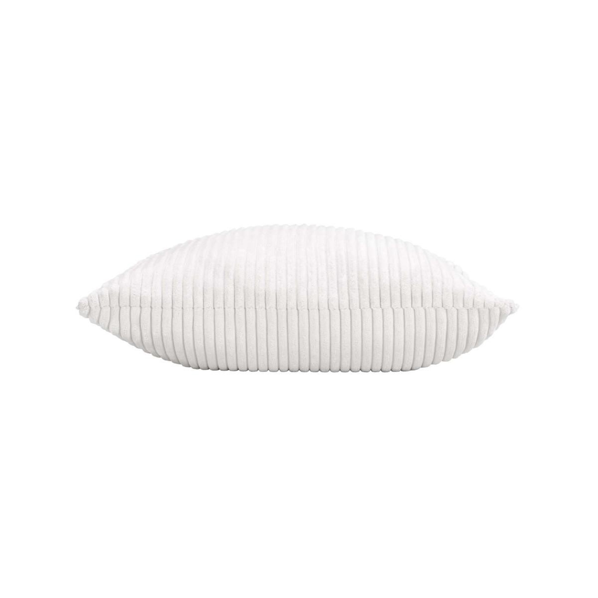 Voir la diapositive 2 : Douceur d'Intérieur Coussin déco en velours côtelé  nils  45x45cm blanc