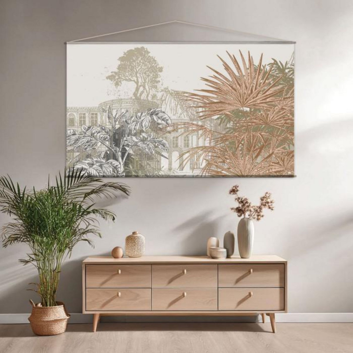 Paris Prix Toile Murale à Suspendre  Palmeira  90x150cm Multicolore