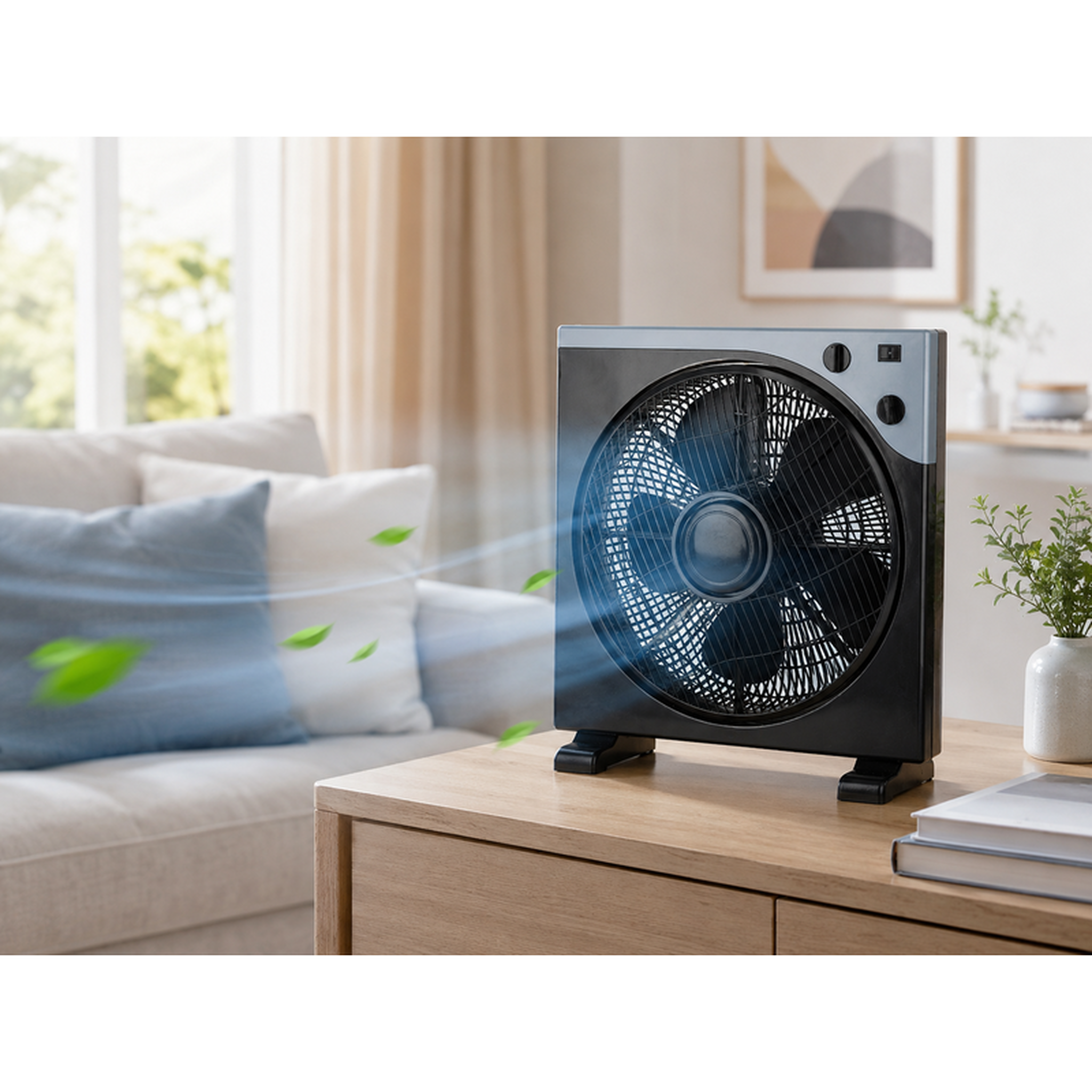 Voir la diapositive 3 : Ventilateur sol et table 30 cm – oscillation 360