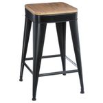 ATMOSPHERA Tabouret de bar Joris. Coloris disponibles : Noir