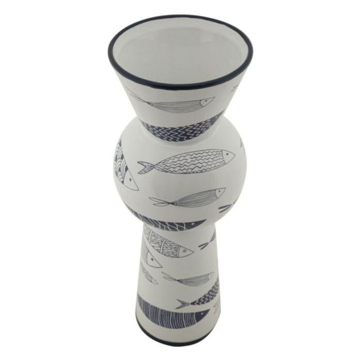 Paris Prix Vase Haut en Céramique  Poissons  38cm Multicolore