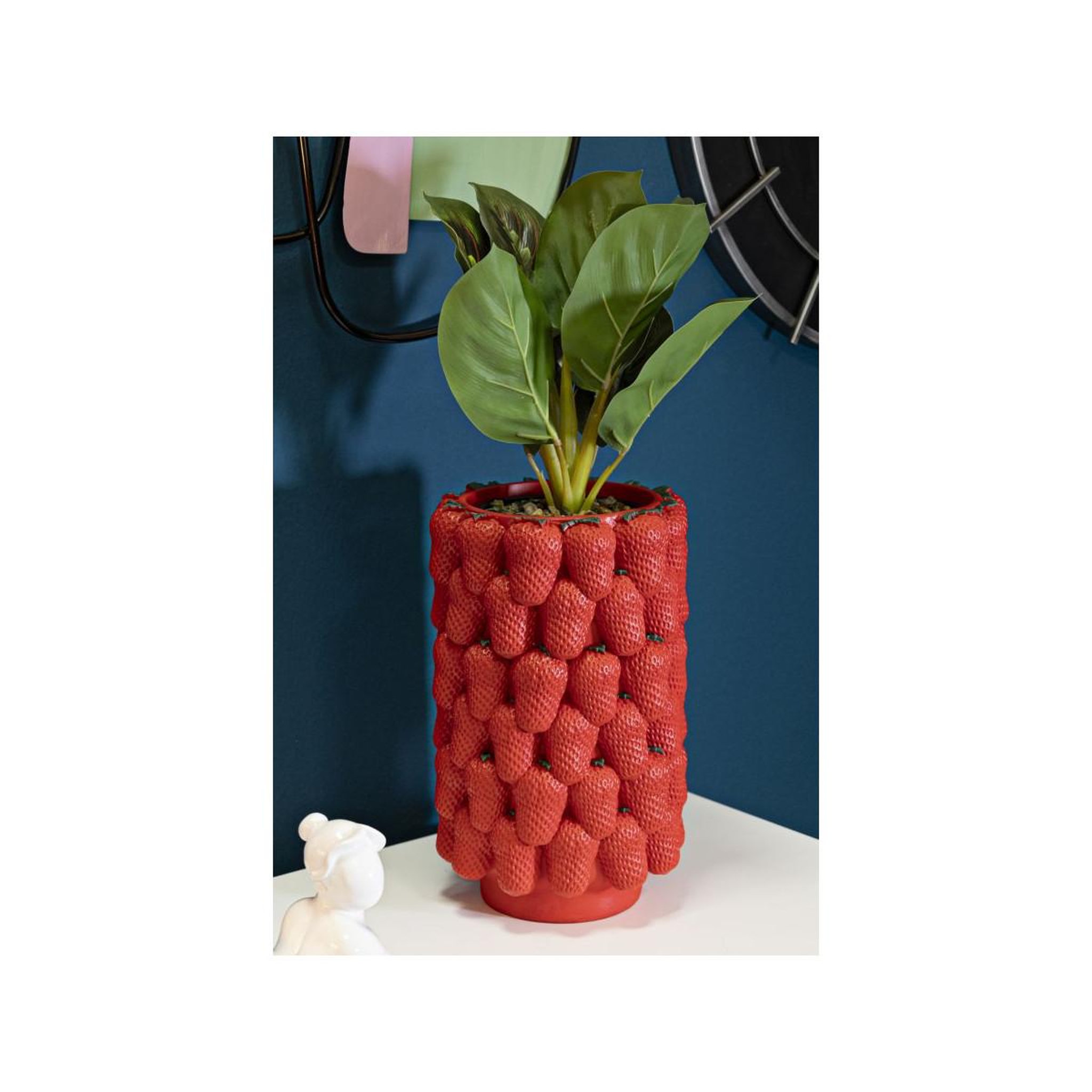 Voir la diapositive 6 : Paris Prix Vase déco fruits  fraises  32cm rouge