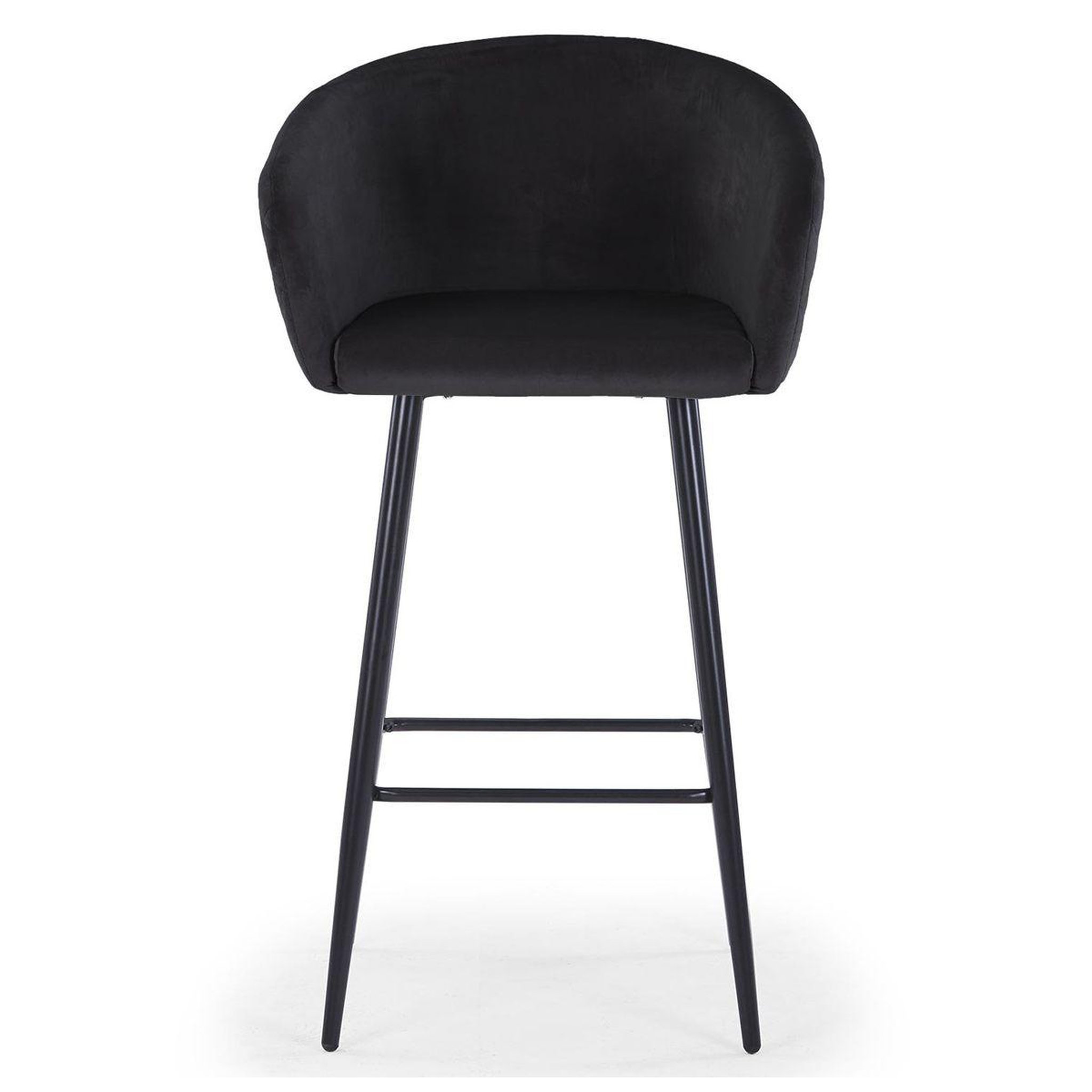 Voir la diapositive 2 : Paris Prix Chaise de Bar en Velours  Kandi  106cm Noir