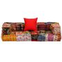 Voir la diapositive 2 : VIDAXL Pouf modulaire a 2 places Patchwork Tissu