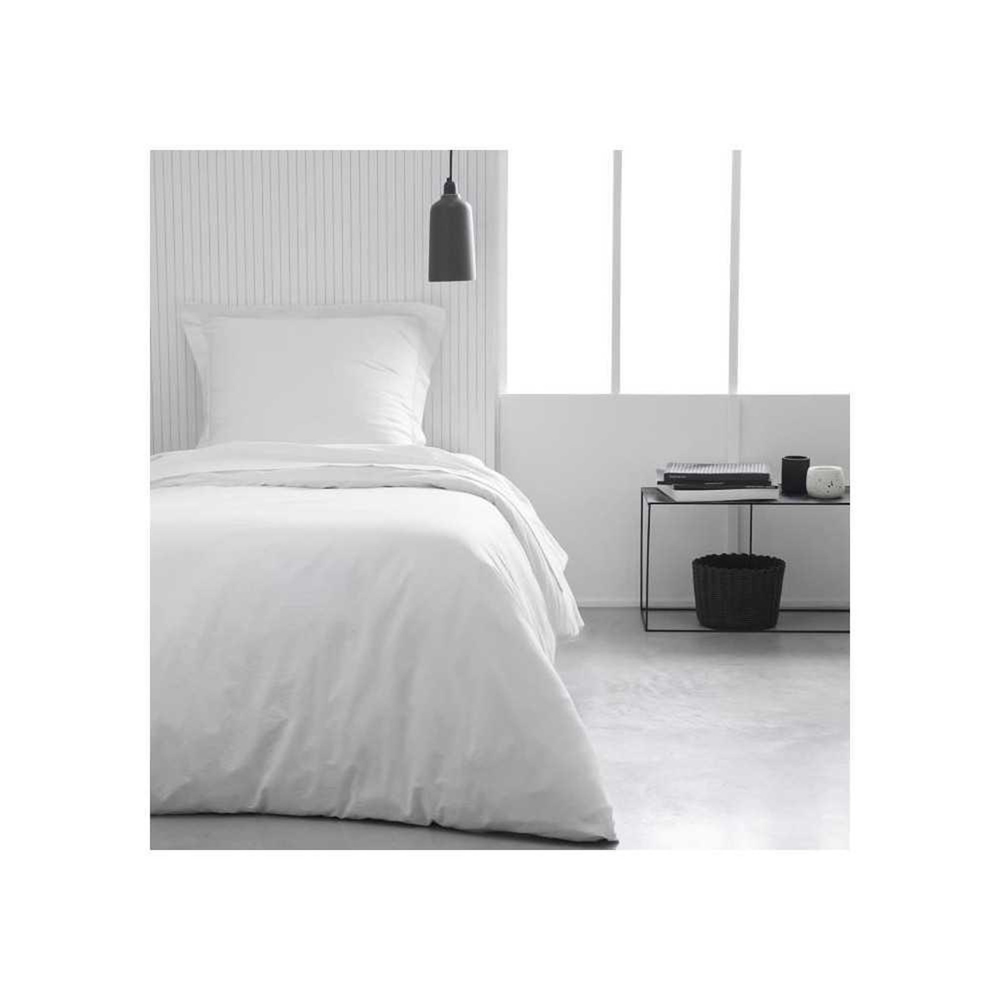 Voir la diapositive 2 : Today Drap housse TODAY Essential - 90 x 190 cm - 1 personne - 100% Coton uni - Craie