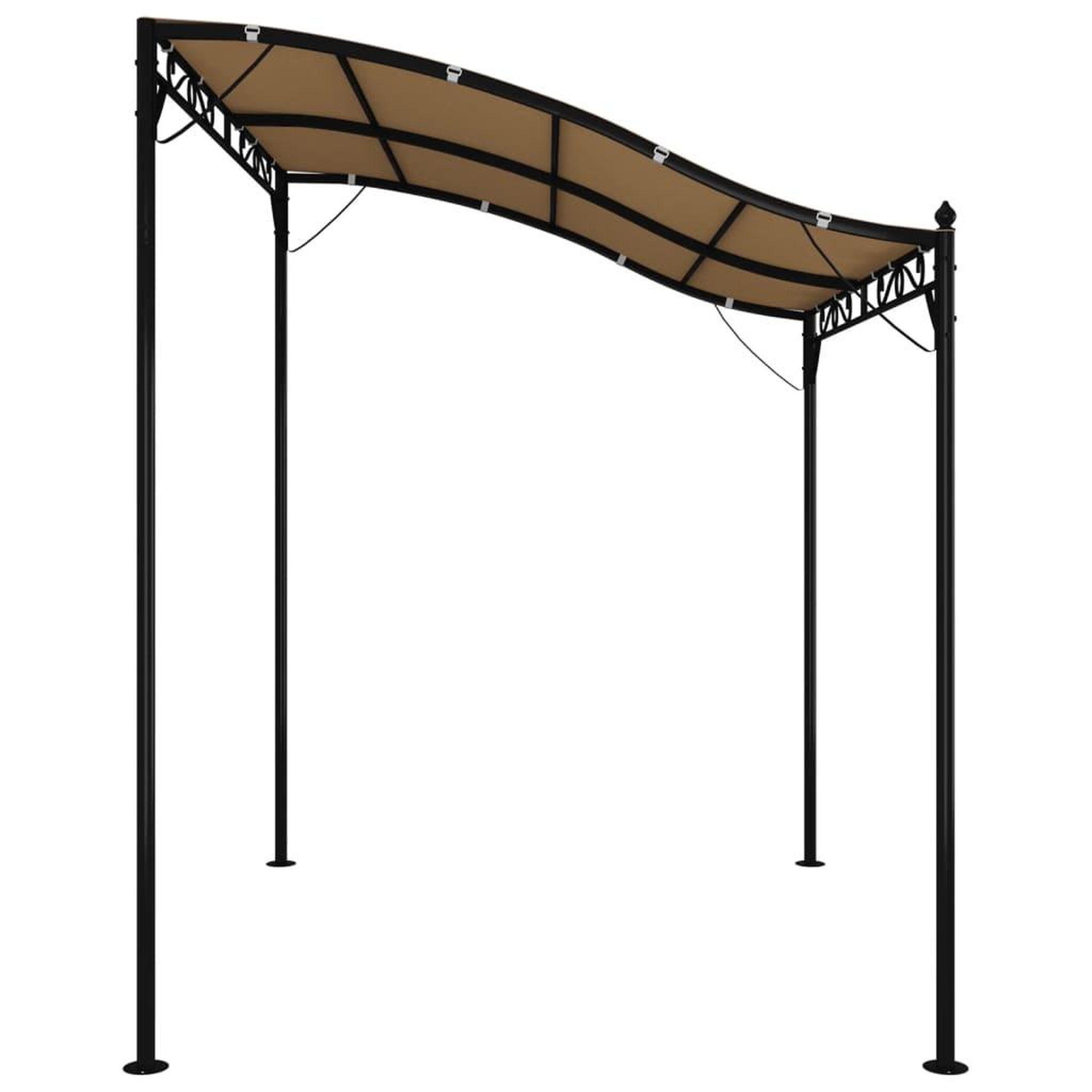 Voir la diapositive 4 : VIDAXL Auvent taupe 2x2,3 m 180 g/m^2 tissu et acier